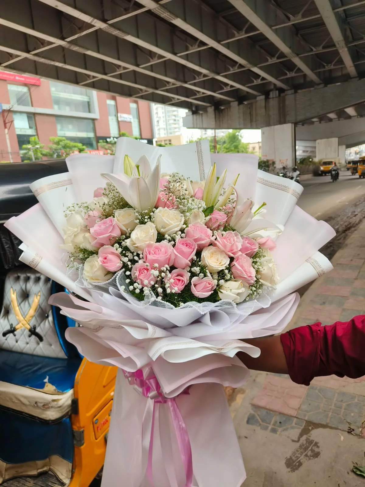 50 rose 3 Lily fansy bouqet